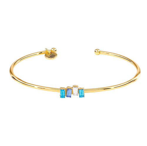 Wedding Crystal Bangle - Something Blue