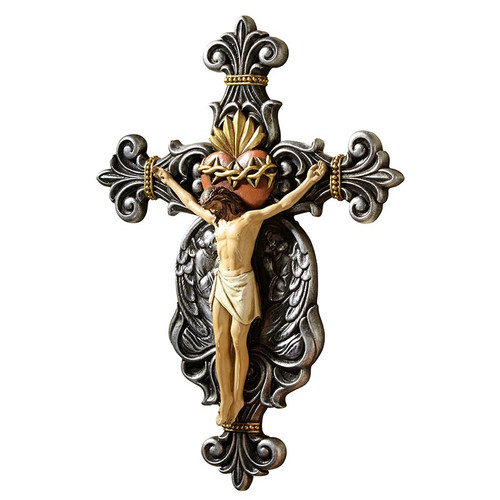 10" Sacred Heart Crucifix
