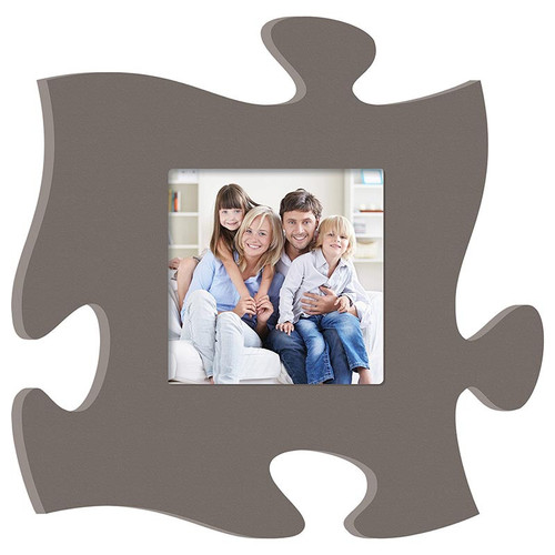 Puzzle Pieces Artwork Photo Frame - Dark Grey