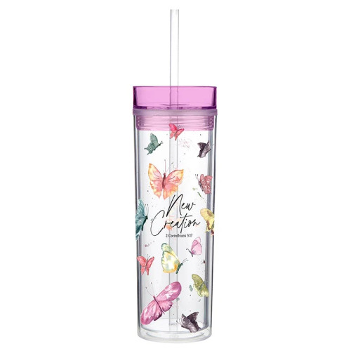 New Creation Tumbler with Straw - 4/pk