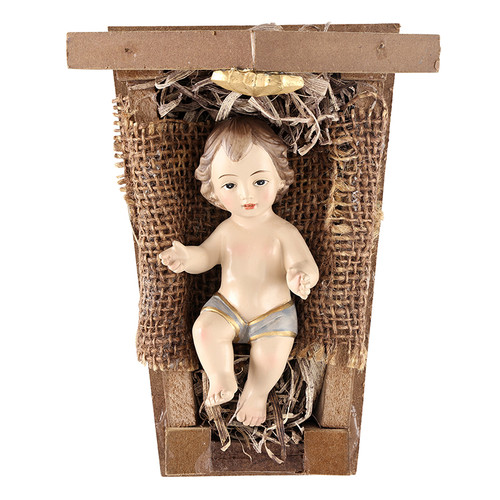 Christ Child in Wood Manger