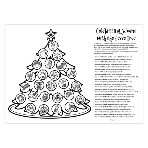 Color Your Own Jesse Tree Poster - 50/pk