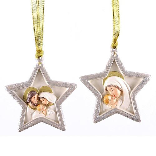 Star Nativity Ornament Assortment (2 Asst) - 12/pk