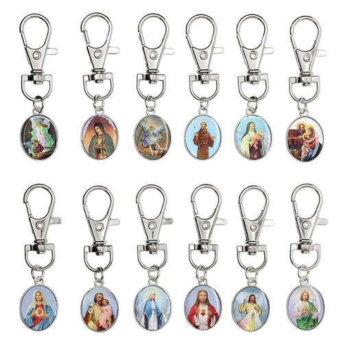 Devotional Saints Medal with Clip Assortment (12 Asst) - 48/pk
