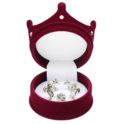 5-Piece Nativity in Velveteen Crown Gift Box - 8/pk
