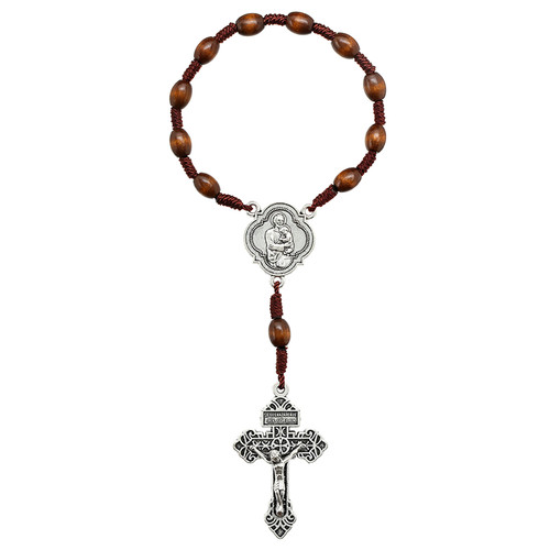 St. Joseph One Decade Cord Rosary - 8/pk