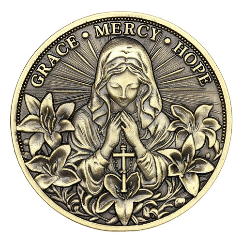 Holy Mary Blessed Mother Pocket Coin - 12/pk