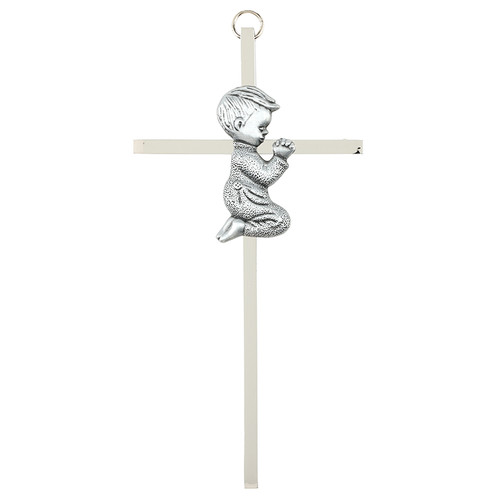 Praying Boy Metal Wall Cross - 2/pk
