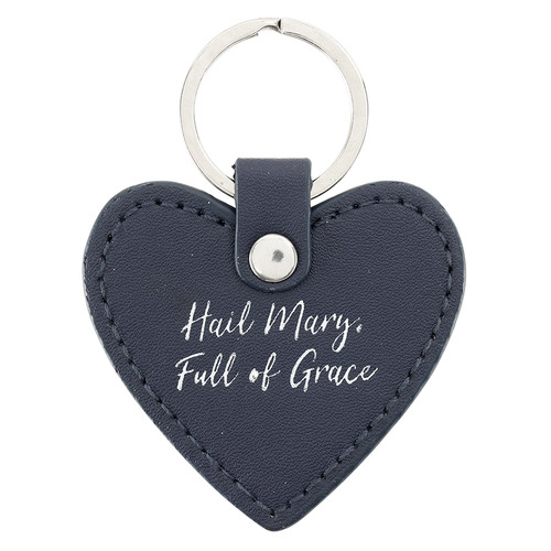 Hail Mary, Full of Grace Heart Key Ring - 12/pk