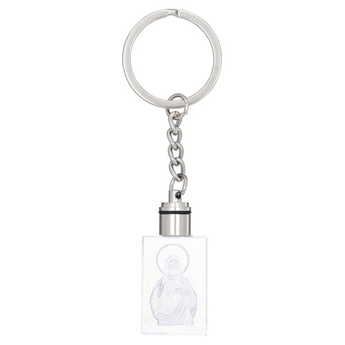 Sacred Heart Engraved LED Light Up Key Chain - 8/pk