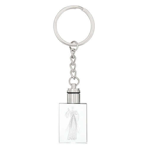 Divine Mercy Engraved LED Light Up Key Chain - 8/pk