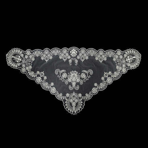 Champagne Ornate Floral Chapel Veil