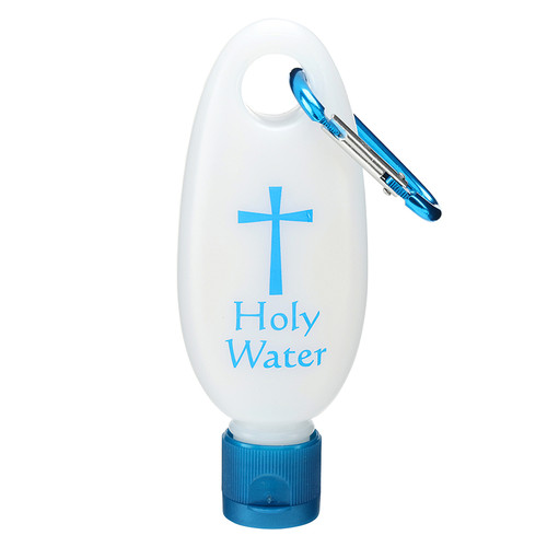 Holy Water Bottle with Carabiner Clip - 18/pk
