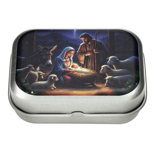 5-Piece Nativity in Tin Gift Box - 10/pk