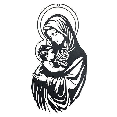 Blessed Mother Metal Wall Plaque