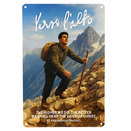 St. Pier Giorgio Frassati Tin Wall Sign - 3/pk