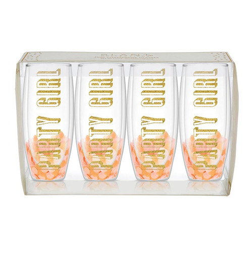Double-Wall Champagne Flutes - Party Girl - Set of 4