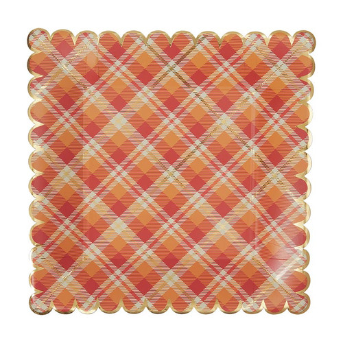 Paper Dinner Plate - Harvet Plaid