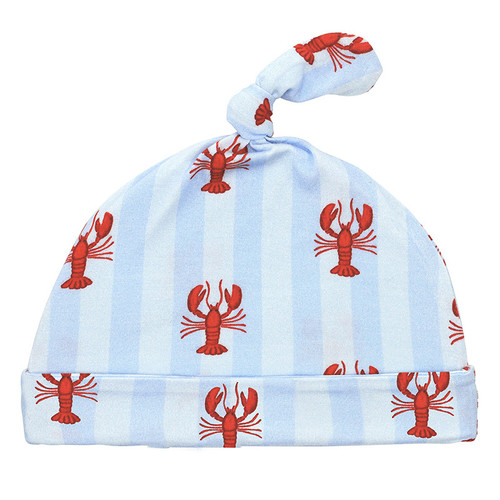 Hat - Blue Stripes + Lobsters