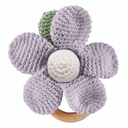 Knit Rattle - Flower