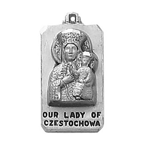 Sterling Silver Medal on Chain - Our Lady of Czestochowa