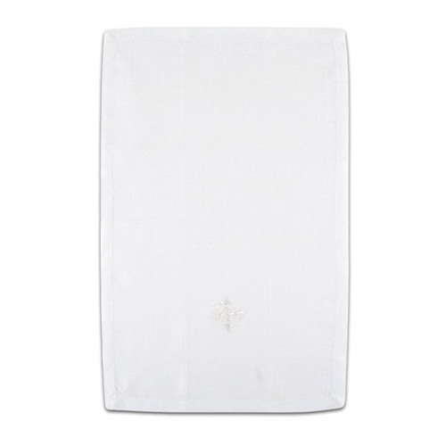 100% Linen White Fleur-de-Lis Cross Purificator - 3/pk