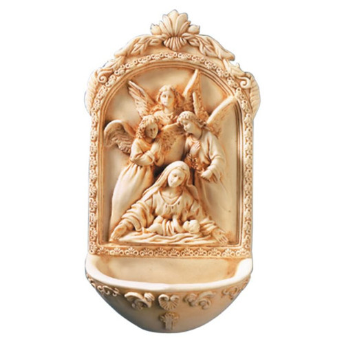Angels at the Manger Holy Water Font - 4/pk