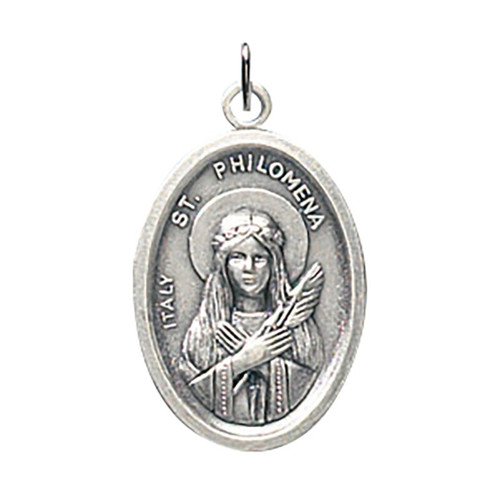 St. Philomena/Pray For Us Oxidized Medal - 50/pk