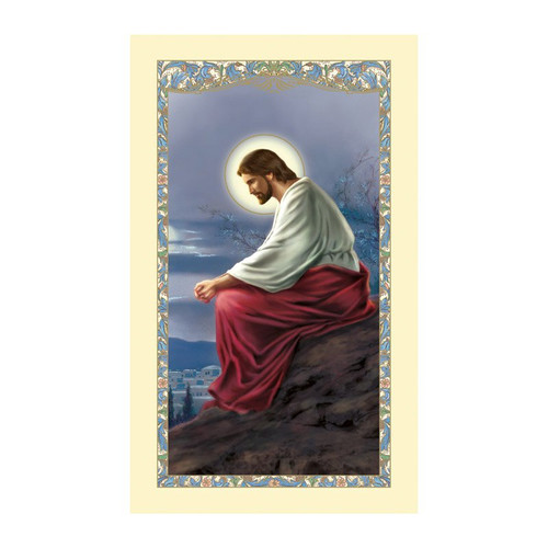 Christ Overlooking Jerusalem Laminated Holy Card - 25/pk (800-3276)