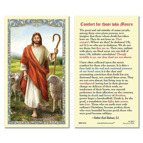 Christ the Good Shepherd Laminated Holy Card - 25/pk (800-3326)