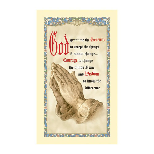 Serenity Prayer Laminated Holy Card - 25/pk