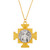 Saint Michael Iron Cross Pendant-Gold