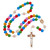 Rainbow Corded Wood Rosary - 12/pk