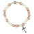 Two-Tone Wedding Bracelet with Crucifix Dangle
