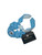Bow Scrunchie - Light Blue/White
