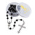 First Communion Black Faceted Rosary with Case - 10/pk