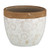 Flower Pot - Cream and Beige