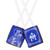 Blue Embroidered Wool Back Scapular - 12/pk