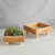 Square Wood Planter with feet - Large