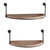 Semi-Circle Shelves - Set of 2