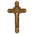 9" Saint Benedict Antique Gold Fleur-De-Lis Wall Crucifix