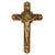 12-1/2" Saint Benedict Antique Gold Fleur-De-Lis Wall Crucifix