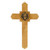 12-1/2" St. Benedict Antique Gold Fleur de Lis Wall Crucifix
