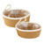 Cream Handle Baskets - Set of 2