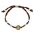 Brown Two-Tone St. Benedict Medal Cord Bracelet - 12/pk