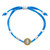 Blue Two-Tone St. Benedict Medal Cord Bracelet - 12/pk