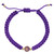 Purple St. Benedict Medal Macrame Bracelet - 12/pk