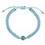 Light Blue St. Benedict Medal Macrame Bracelet - 12/pk