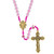 Miraculous Pink Corded Rosary - 3/pk