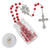 Rose-Scented Rosary in Glass Bottle - 9/pk